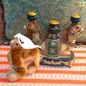 Camel 3 candle holder and little camel